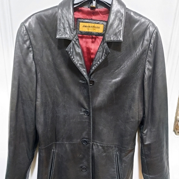 Black leather jacket. Purchased in Soho , NY boutique. - Picture 1 of 3